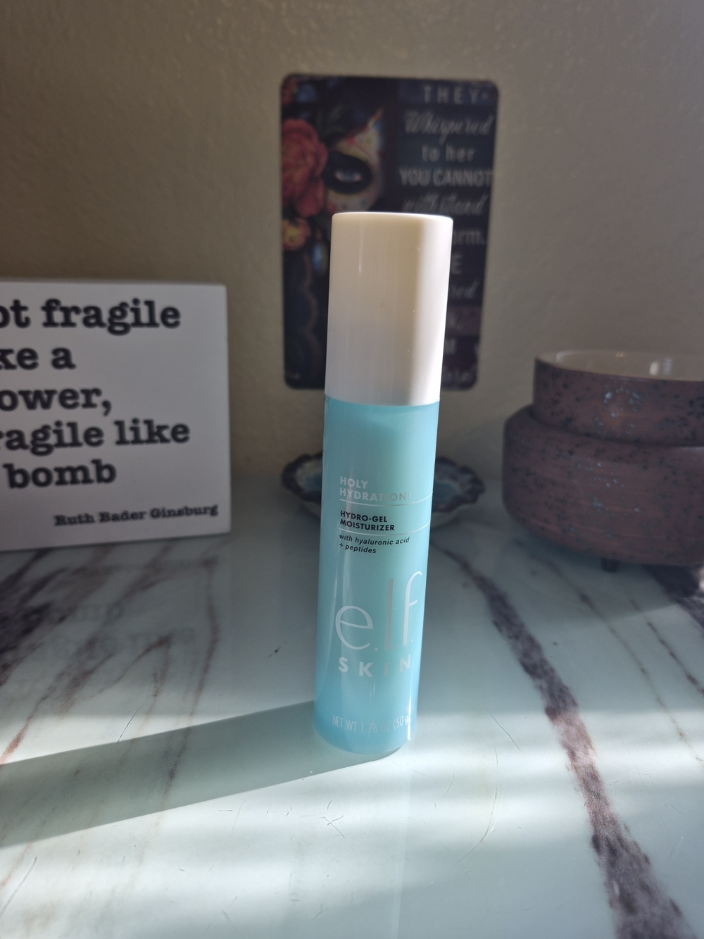 ELF Skin Holy Hydration Hydro-Gel Moisturizer Blue and White